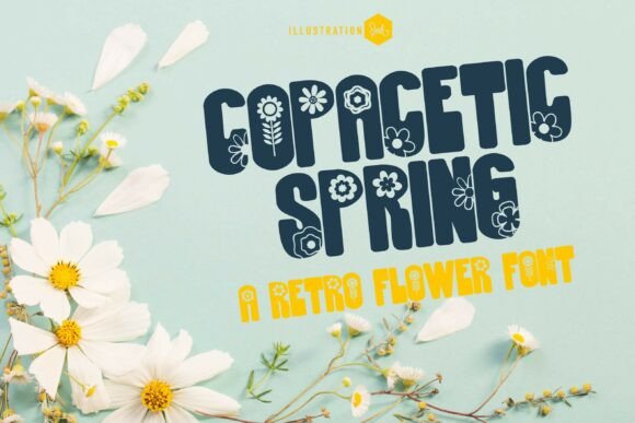 Copacetic Spring Family: Bold Retro Floral Typography