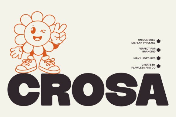 Discover Crosa: A Bold and Cheerful Display Font for Vibrant Designs
