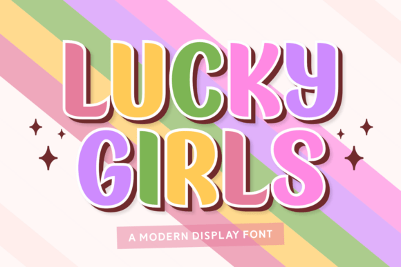 Discover the Charm of Lucky Girls: A Retro-Styled Display Font