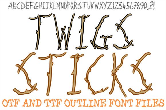 Embrace the Outdoors with Twigs Sticks Font