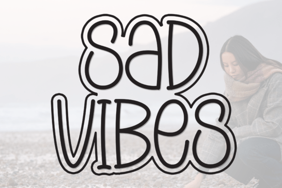 Embrace the Whimsical Charm of Sad Vibes: A Handwritten Font for Creative Projects