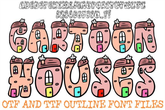 Exploring the Whimsical World of Cartoon Houses Font