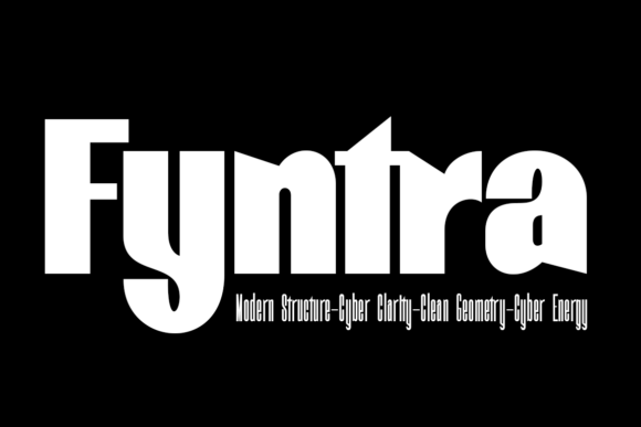 Fyntra: Bold Cyber Geometric Typography