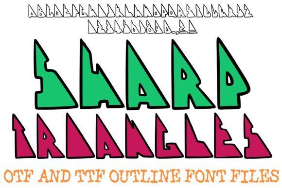 Sharp Triangles: A Bold, Geometric Display Typeface for Modern Design
