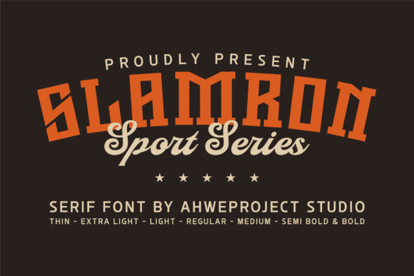 Slamron: A Bold Serif Font for Dynamic Designs