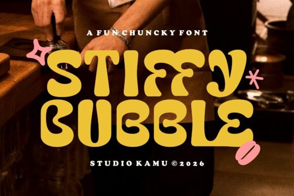 Stiffy Bubble: Elevating Playful Branding with Bold Display Typography