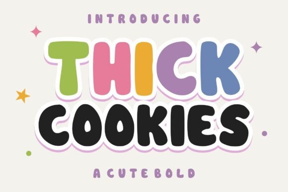 Thick Cookies: A Playful and Cheerful Display Font